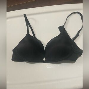 Auden Bra Size 34B Black Padded Underwire Adjustable Clasp Back